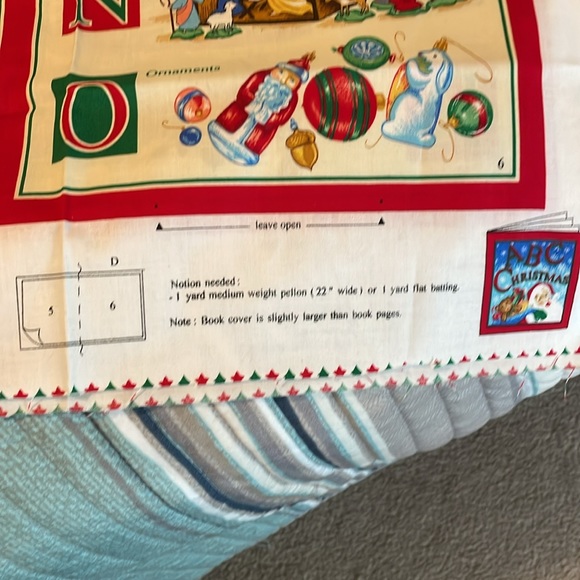 Fabric Cranston Print Works Co. “ABC Christmas Fabric Book Material” - Picture 7 of 7